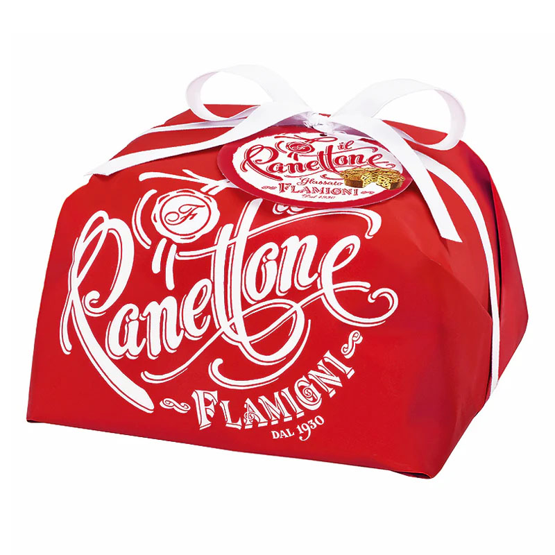 Flamigni Panettone Traditional Red/White Wrap 1kg